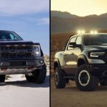 فورد F-150 Raptor R 2023 في مواجهة رام TRX 2022.. من الأقوى؟