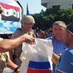 توزيع مساعدات روسية في قرية زاما بريف جبلة
