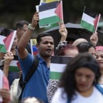 مظاهرة حاشدة في العاصمة الفنزويلية كاراكاس دعما للشعب الفلسطيني