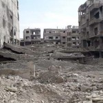 انهيار بناء متصدع في الحجر الأسود بريف دمشق
