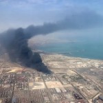 إيران.. استمرار الحريق جراء الانفجار الضخم في ميناء رجائي