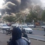 حريق بمحيط مستشفى القائم في مدينة مشهد الإيرانية
