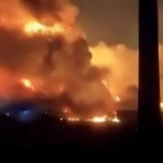 انفجار ضخم في مستودع وقود بالسليمانية